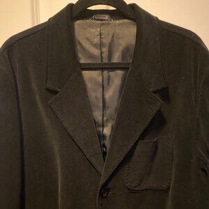 Eddie Bauer Micro Corduroy Three Button Black Men's Blazer Size L